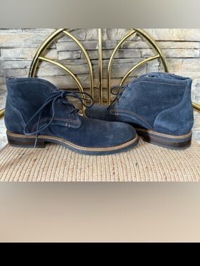 Blondo Waterproof Men's Navy Suede Lace-Up Shoes